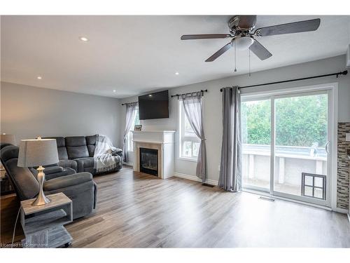 93 Bradley Avenue, Binbrook, ON - Indoor Photo Showing Living Room With Fireplace