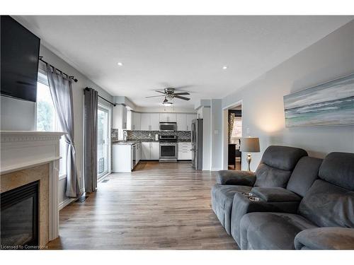 93 Bradley Avenue, Binbrook, ON - Indoor Photo Showing Living Room With Fireplace