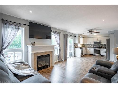 93 Bradley Avenue, Binbrook, ON - Indoor Photo Showing Living Room With Fireplace