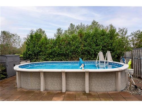 93 Bradley Avenue, Binbrook, ON - Outdoor With Above Ground Pool With Backyard