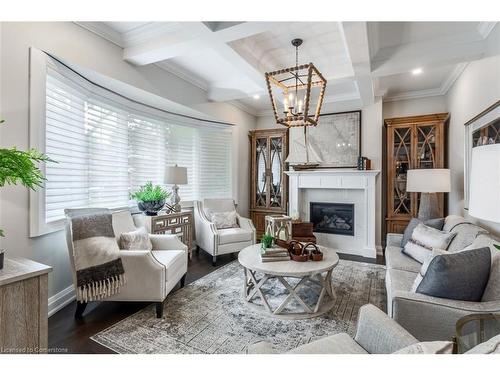 4186 Arbourfield Drive, Burlington, ON - Indoor Photo Showing Living Room With Fireplace