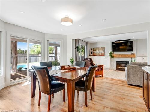 65 Dunrobin Drive, Caledonia, ON - Indoor Photo Showing Dining Room With Fireplace