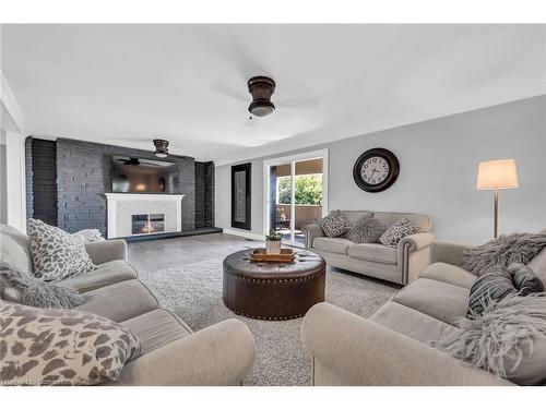 21 Riverside Drive, Cayuga, ON - Indoor Photo Showing Living Room With Fireplace