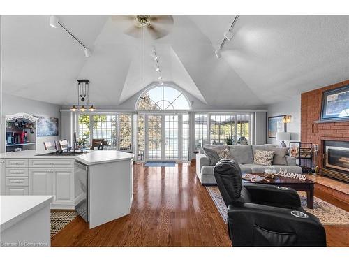 216 Robins Point Road, Victoria Harbour, ON - Indoor Photo Showing Living Room With Fireplace