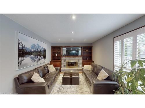 6 Princip Street, Hamilton, ON - Indoor Photo Showing Living Room With Fireplace