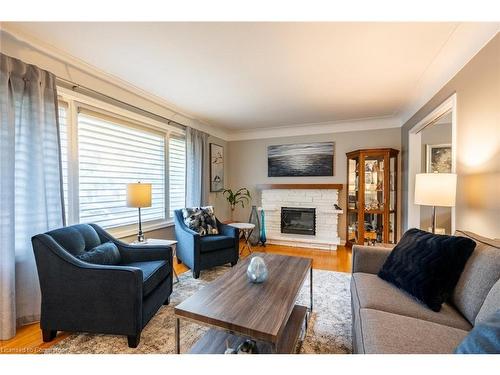 2434 Eileen Drive, Burlington, ON - Indoor Photo Showing Living Room With Fireplace