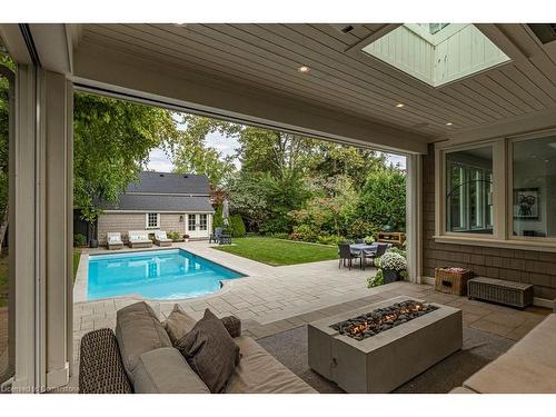 625 Hurd Avenue, Burlington, ON - Outdoor With In Ground Pool With Deck Patio Veranda With Exterior