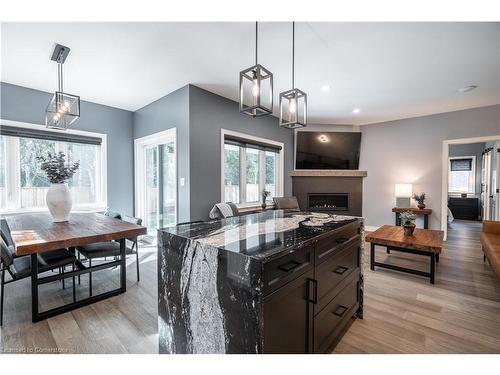 197 Pleasant Avenue N, Ridgeway, ON - Indoor Photo Showing Dining Room With Fireplace