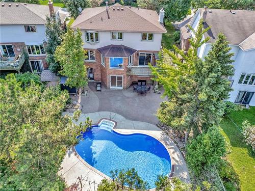 210 Bluebell Crescent, Ancaster, ON - Outdoor With In Ground Pool With Deck Patio Veranda