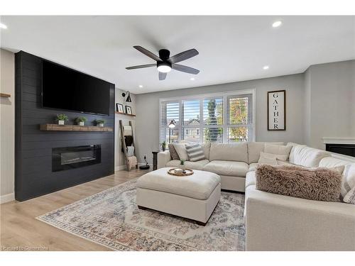 2375 Gillingham Drive, Burlington, ON - Indoor Photo Showing Living Room With Fireplace