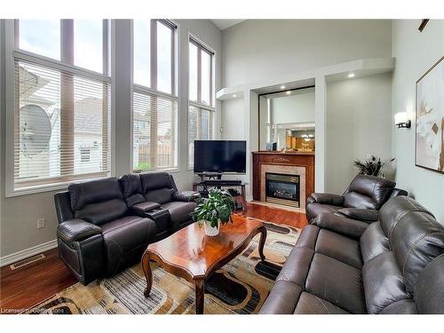 56 Bosworth Street, Hamilton, ON - Indoor Photo Showing Living Room With Fireplace