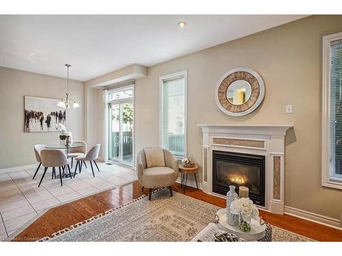 7 Millhouse Mews, Brampton, ON - Indoor Photo Showing Living Room With Fireplace