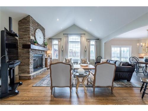 1068 Wyatt Road, Hamilton, ON - Indoor Photo Showing Living Room With Fireplace