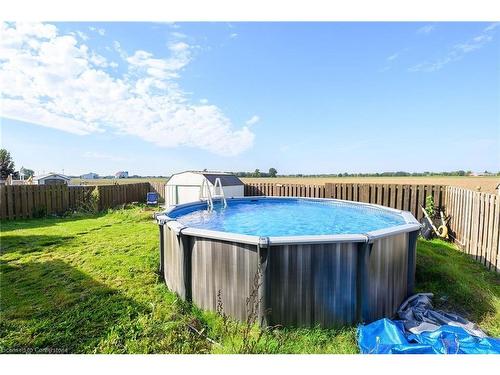 10 Leslie Street, Jarvis, ON - Outdoor With Above Ground Pool With Backyard