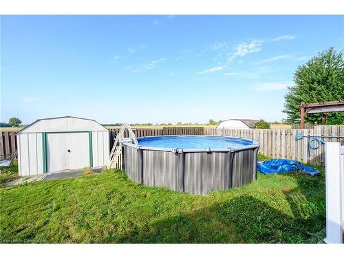 10 Leslie Street, Jarvis, ON - Outdoor With Above Ground Pool With Backyard