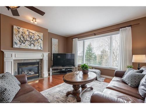 5 Maryheather Crescent, Flamborough, ON - Indoor Photo Showing Living Room With Fireplace