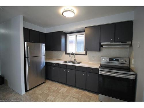 1-19 Delena Avenue N, Hamilton, ON - Indoor Photo Showing Kitchen With Double Sink