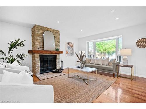 46 Glenvale Boulevard, Brampton, ON - Indoor Photo Showing Living Room With Fireplace