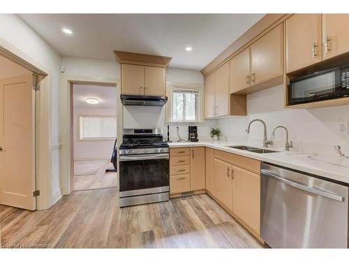 72 Edgemont Street N, Hamilton, ON - Indoor Photo Showing Kitchen With Double Sink