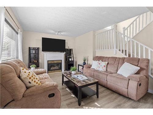 50 Eaglewood Drive, Hamilton, ON - Indoor Photo Showing Living Room With Fireplace