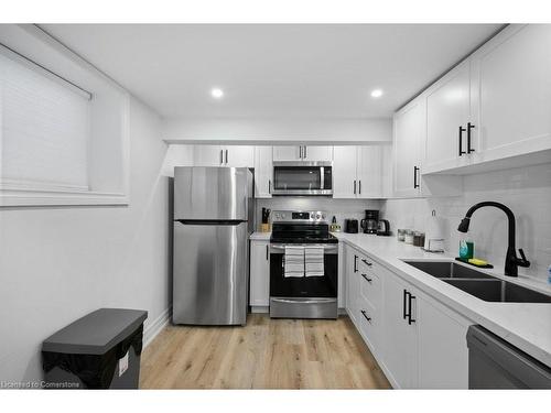 830 Mohawk Road E, Hamilton, ON - Indoor Photo Showing Kitchen With Stainless Steel Kitchen With Double Sink With Upgraded Kitchen