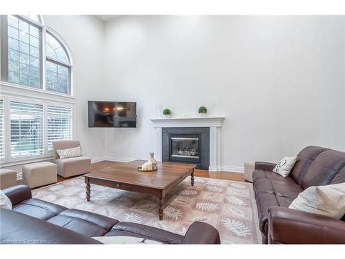 12 Cowper Court, Dundas, ON - Indoor Photo Showing Living Room With Fireplace