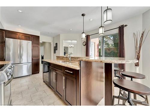 19 Falconridge Drive, Hamilton, ON - Indoor Photo Showing Kitchen With Double Sink