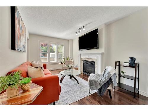 19 Falconridge Drive, Hamilton, ON - Indoor Photo Showing Living Room With Fireplace