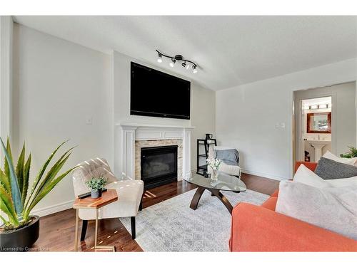 19 Falconridge Drive, Hamilton, ON - Indoor Photo Showing Living Room With Fireplace