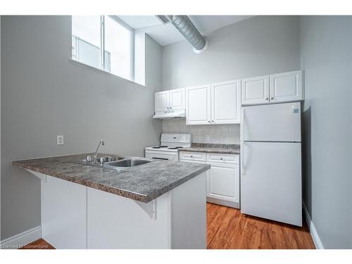 208-76 Dalhousie Street, Brantford, ON - Indoor Photo Showing Kitchen With Double Sink