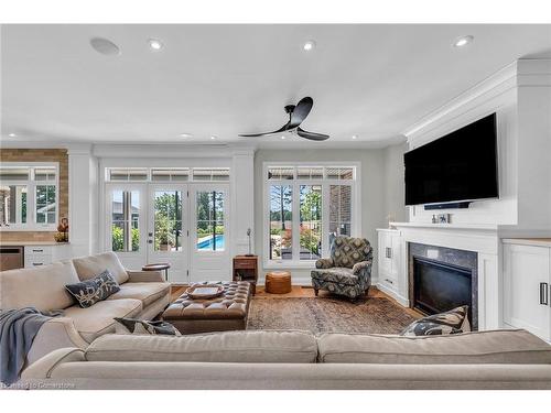 42 Parsonage Road, Ancaster, ON - Indoor Photo Showing Living Room With Fireplace