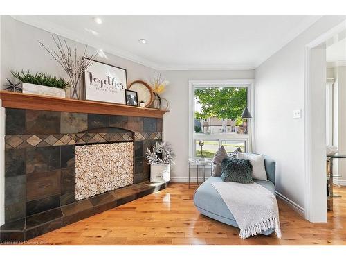 4 Glencastle Square, Brampton, ON - Indoor Photo Showing Living Room With Fireplace