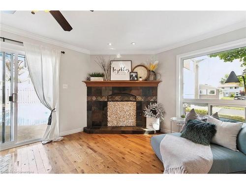 4 Glencastle Square, Brampton, ON - Indoor Photo Showing Living Room With Fireplace