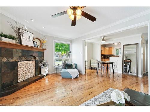 4 Glencastle Square, Brampton, ON - Indoor Photo Showing Living Room With Fireplace