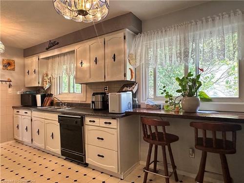 82 Concession 5 Road, Fisherville, ON - Indoor Photo Showing Kitchen With Double Sink