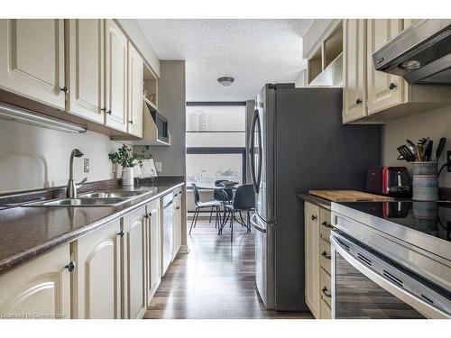 507-75 Queen Street N, Hamilton, ON - Indoor Photo Showing Kitchen With Double Sink