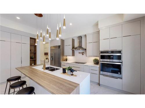 48 Miller Drive, Ancaster, ON - Indoor Photo Showing Kitchen With Double Sink With Upgraded Kitchen