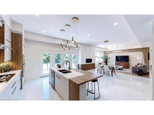 48 Miller Drive, Ancaster, ON - Indoor Photo Showing Kitchen With Double Sink With Upgraded Kitchen