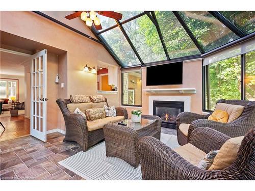 38 Osler Drive, Dundas, ON - Indoor Photo Showing Living Room With Fireplace