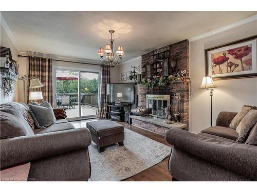 2348 Tweedsmuir Court, Burlington, ON - Indoor Photo Showing Living Room With Fireplace