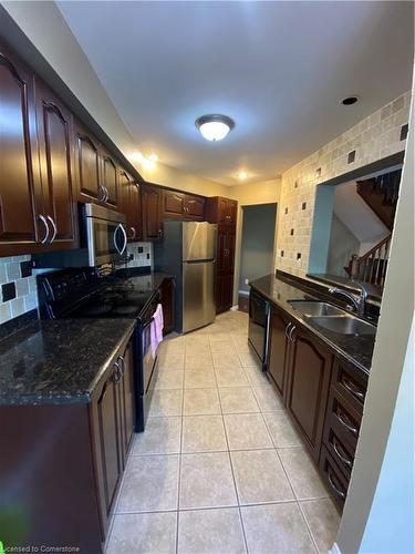 69 Cedarville Drive, Hamilton, ON - Indoor Photo Showing Kitchen With Double Sink