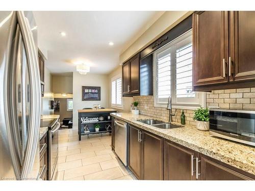 698 Acadia Drive, Hamilton, ON - Indoor Photo Showing Kitchen With Double Sink