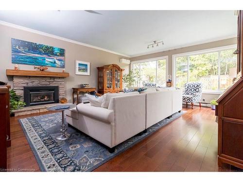 90 Robinhood Drive, Dundas, ON - Indoor Photo Showing Living Room With Fireplace