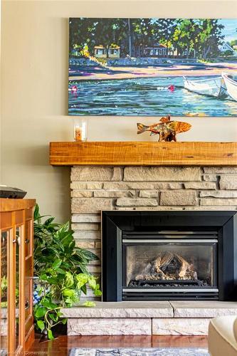 90 Robinhood Drive, Dundas, ON - Indoor Photo Showing Living Room With Fireplace