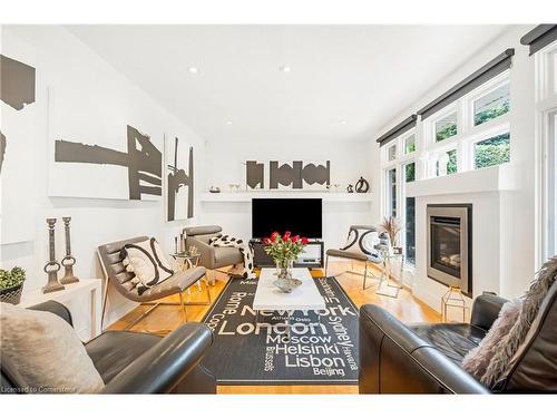 340 Southcote Road, Ancaster, ON - Indoor Photo Showing Living Room With Fireplace