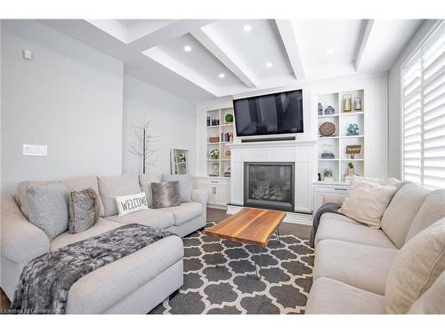 4 Lockman Drive, Ancaster, ON - Indoor Photo Showing Living Room With Fireplace