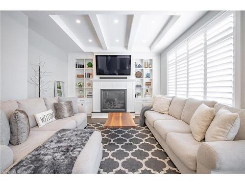 4 Lockman Drive, Ancaster, ON - Indoor Photo Showing Living Room With Fireplace