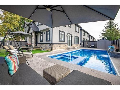 4 Lockman Drive, Ancaster, ON - Outdoor With In Ground Pool