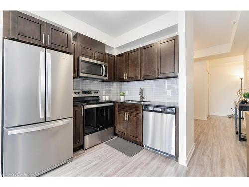 1208-128 King Street N, Waterloo, ON - Indoor Photo Showing Kitchen With Stainless Steel Kitchen