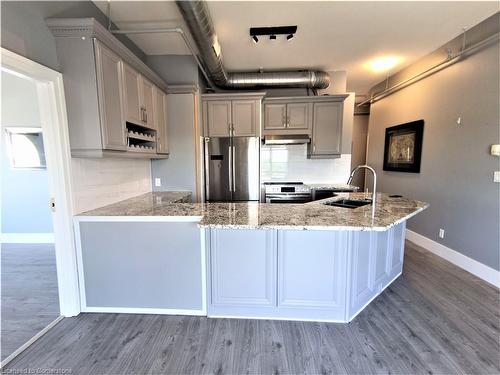 412-150 Colborne Street, Brantford, ON - Indoor Photo Showing Kitchen With Upgraded Kitchen